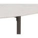 Sunpan Kiara White Marble Top Stone Modern Coffee Table