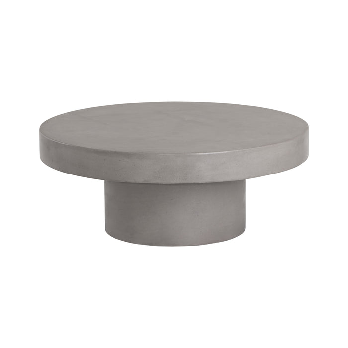 Sunpan Brando Indoor and Outdoor Round Concrete Coffee Table