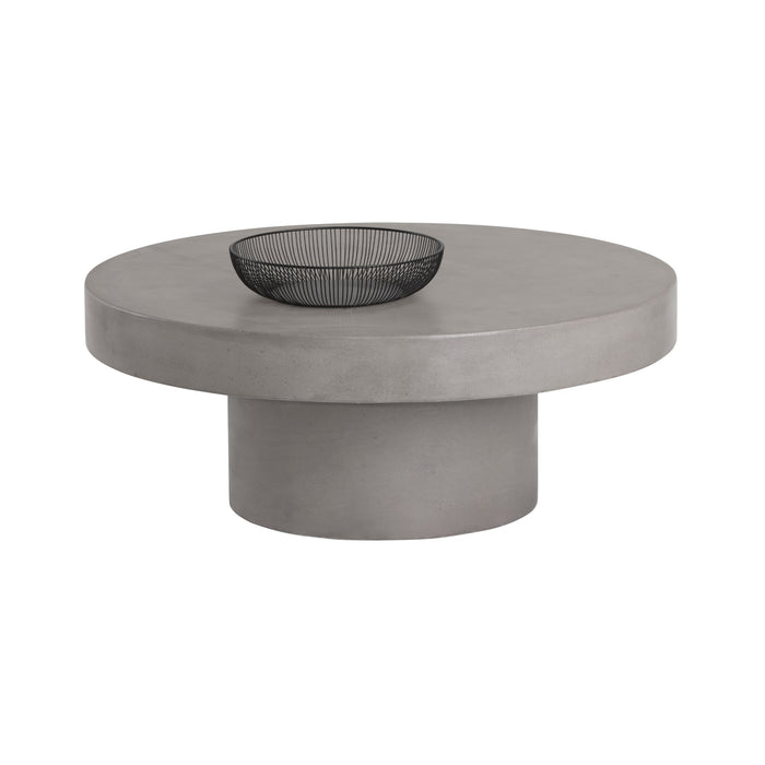 Sunpan Brando Indoor and Outdoor Round Concrete Coffee Table