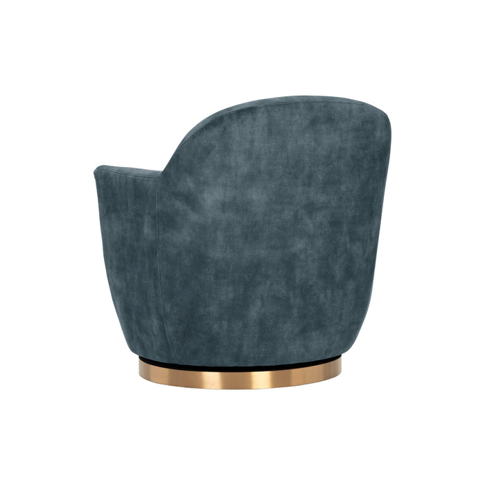 Sunpan Casey Mid Century Modern Swivel Lounge Chair