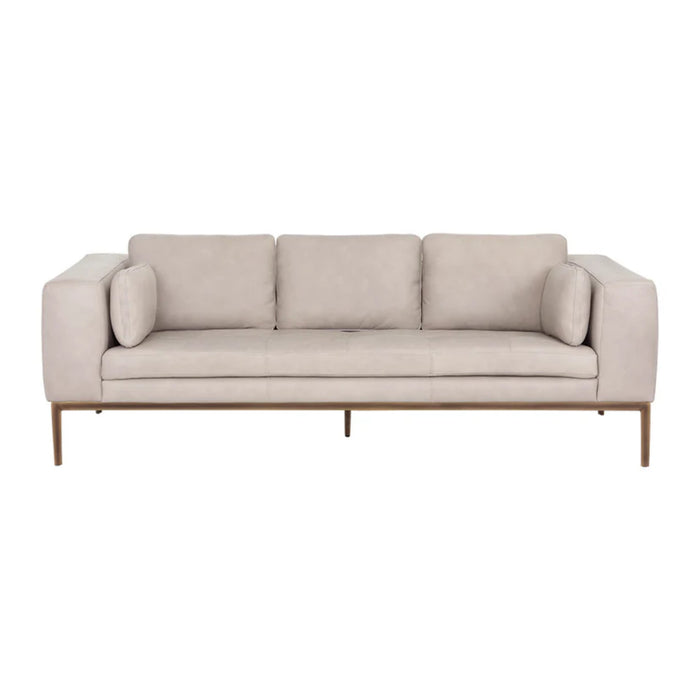 Sunpan Burr Leather Sofa