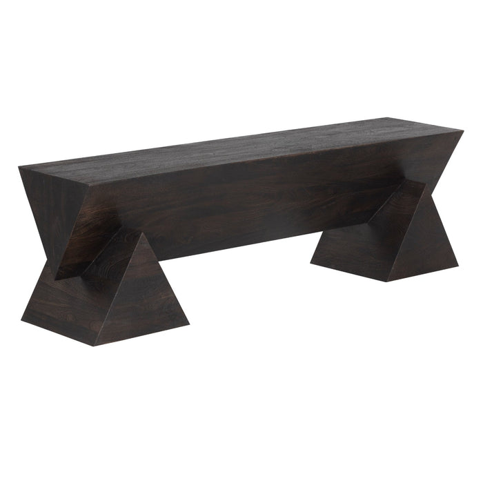 Sunpan Gregor Hancrafted Solid Acacia Wood Bench