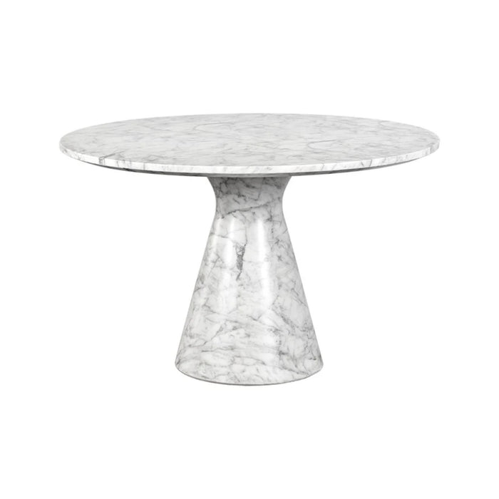 Sunpan Shelburne White Round Dining Table