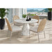 Sunpan Calandri Chair and Round Concrete Dining Table Set