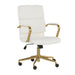 Sunpan Kleo Faux Leather Adjustable Swivel Office Chair