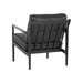 Sunpan Gilmore Black Leather Modern Lounge Chair
