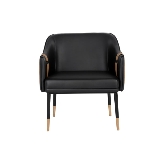 Sunpan Carter Faux Leather Modern Lounge Chair