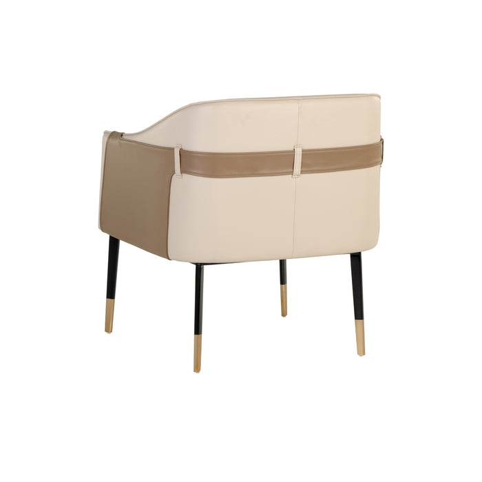 Sunpan Carter Faux Leather Modern Lounge Chair