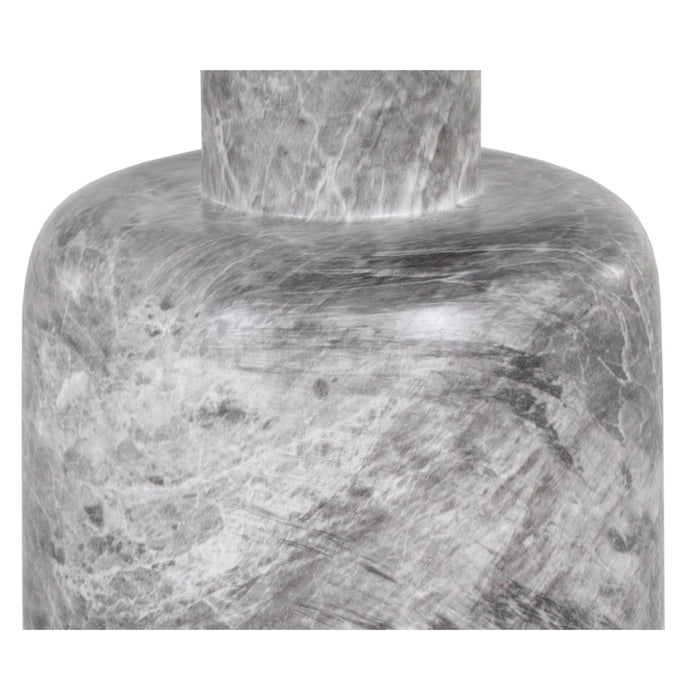 Sunpan Elmira Grey Faux Marble Finish Concrete Side Table 