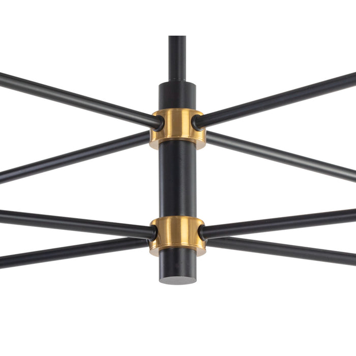 Sunpan Ikon 50" Wide 16-Light6-Light Black Brass Candelabra Chandelier