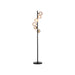 Sunpan Modern Misty 67" Tall Clear Black Floor Lamp