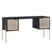 Sunpan Avida Sustainable Black Solid Oak Wood Desk 