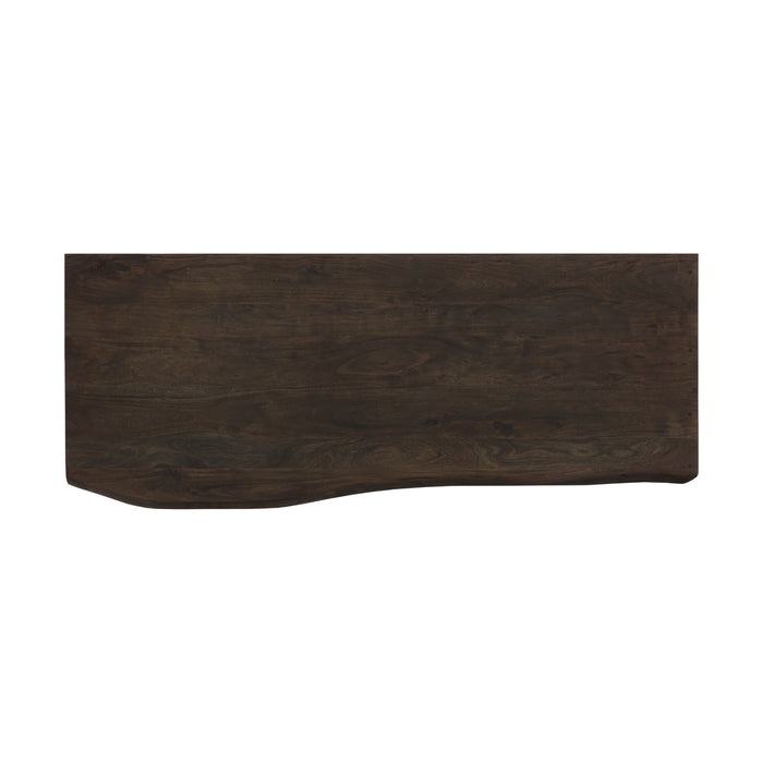 Sunpan Lewis Dark Brown Solid Acacia Wood Desk