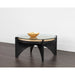 Sunpan Adora Round Glass Top Black Coffee Table