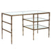 Sunpan Bruna Clear Tempered Glass Desk 