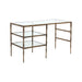 Sunpan Bruna Clear Tempered Glass Desk 