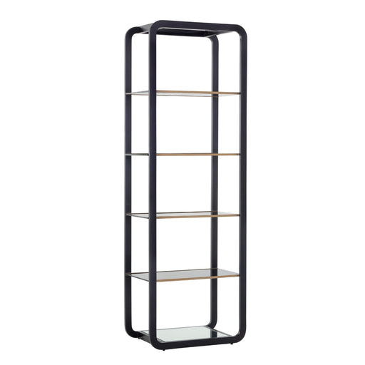 Sunpan Ambretta  Smoked Tempered Glass Shelves Bookcase