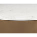 Sunpan Zelda Round White Marble Top Coffee Table