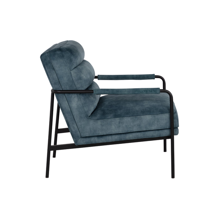 Sunpan Tristen Velvet Fabric Lounge Chair