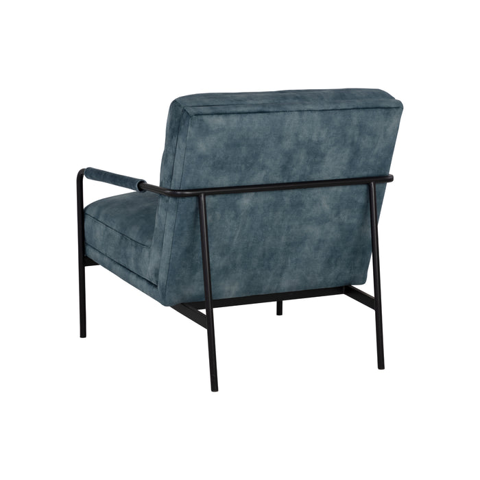 Sunpan Tristen Velvet Fabric Lounge Chair