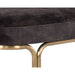 Sunpan Gwen Velvet Fabric Gold Metal Base Bench