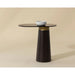 Sunpan Lamont Oval Black Tempered Glass Top Side Table