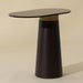 Sunpan Lamont Oval Black Tempered Glass Top Side Table