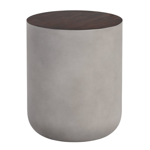 Sunpan Diaz Indoor and Outdoor Round Concrete End Table