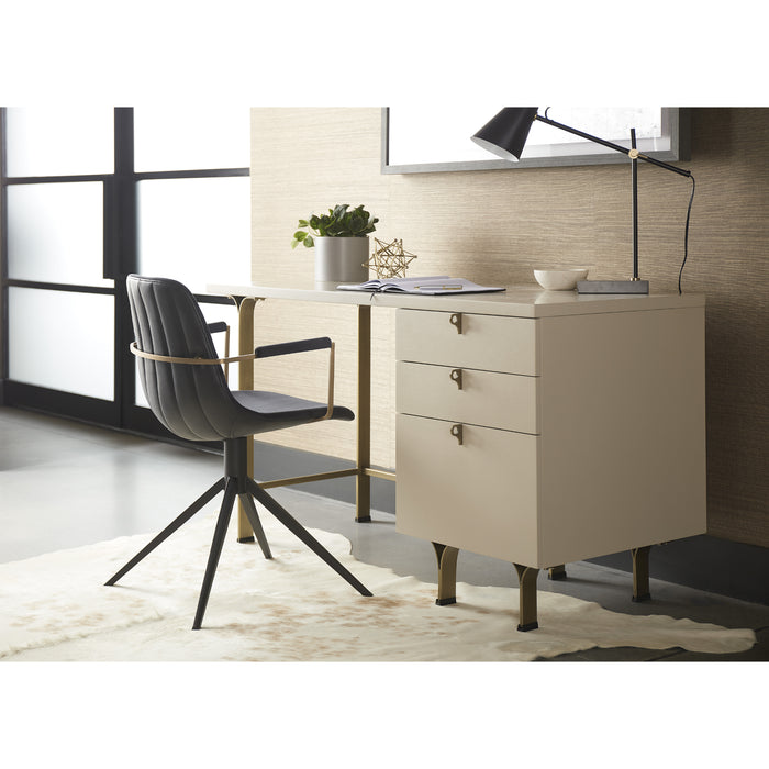 Sunpan Celine White Rubberwood Drawer Desk 