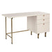 Sunpan Celine White Rubberwood Drawer Desk 