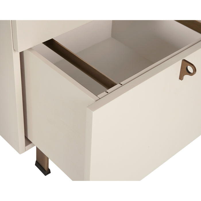 Sunpan Celine White Rubberwood Drawer Desk 