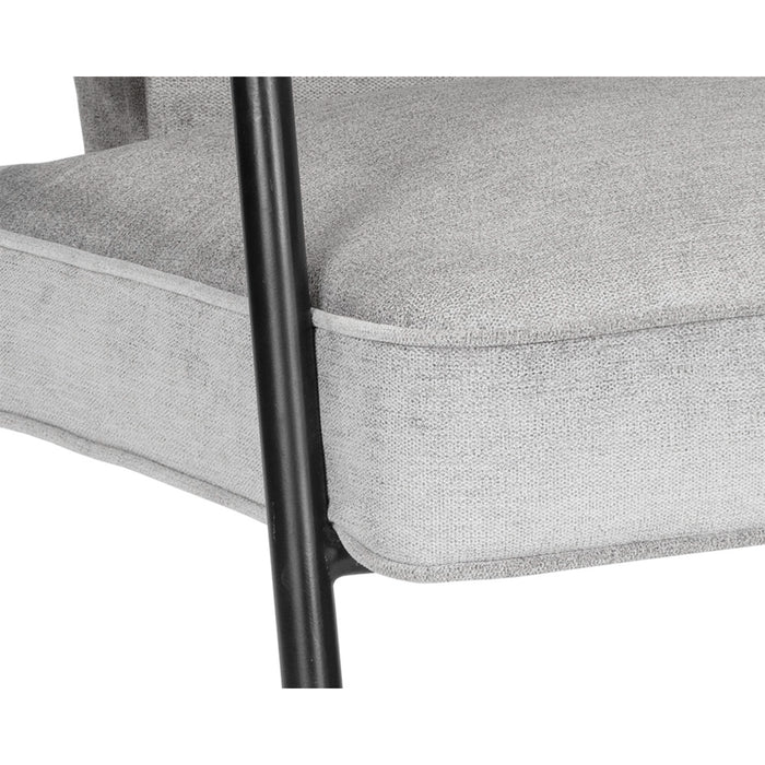 Sunpan Derome Metal Base Modern Lounge Chair