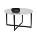 Sunpan Nayeli Round White Marble Top Coffee Table 