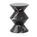 Sunpan Union Round Marble Look Concrete End Table