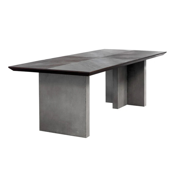 Sunpan Bane Solid Acacia Wood- Concrete Base Dining Table