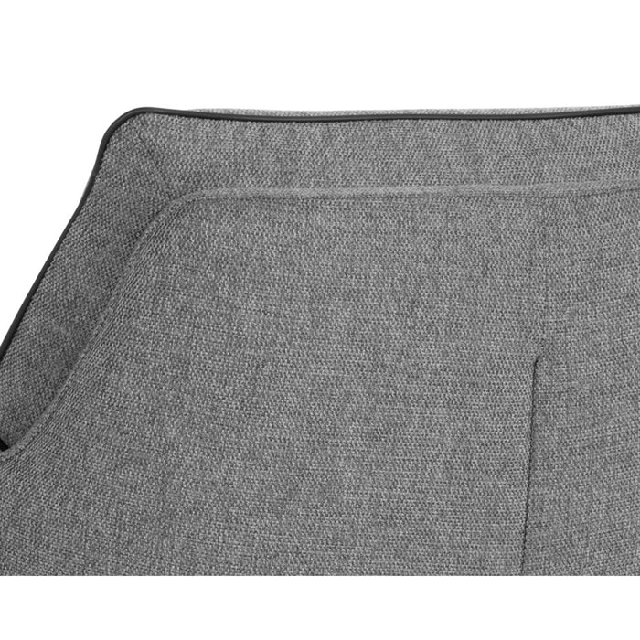 Sunpan Florelle Grey Fabric Modern Swivel Lounge Chair