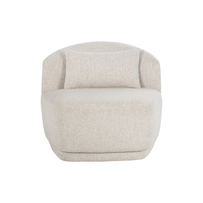 Sunpan Soraya Polyester Fabric Swivel Armless Chair