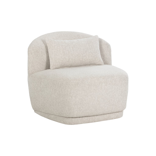 Sunpan Soraya Polyester Fabric Swivel Armless Chair
