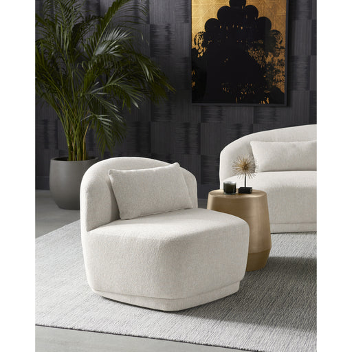 Sunpan Soraya Polyester Fabric Swivel Armless Chair