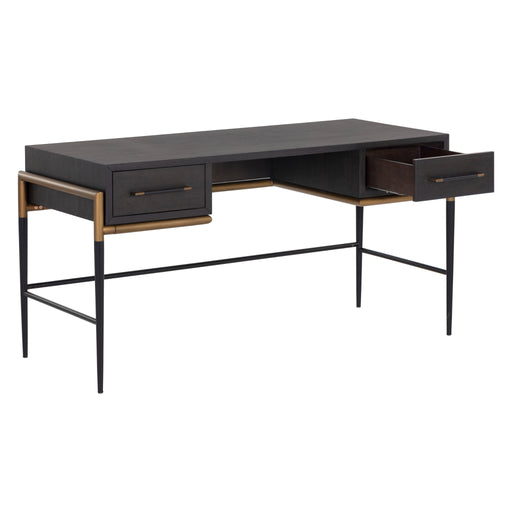 Sunpan Weldrick Dark Brown Acacia Wood Desk