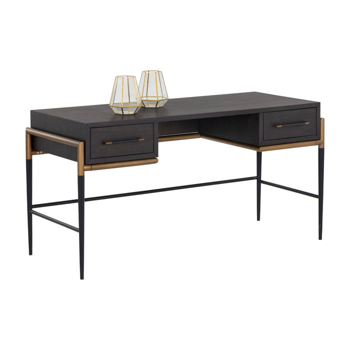 Sunpan Weldrick Dark Brown Acacia Wood Desk