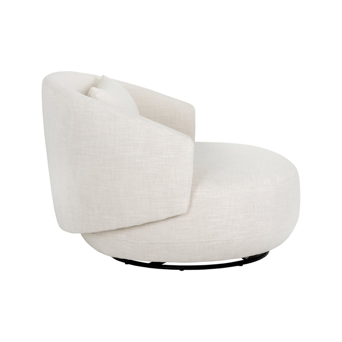 Sunpan Walsh Effie Linen Modern Swivel Lounge Chair