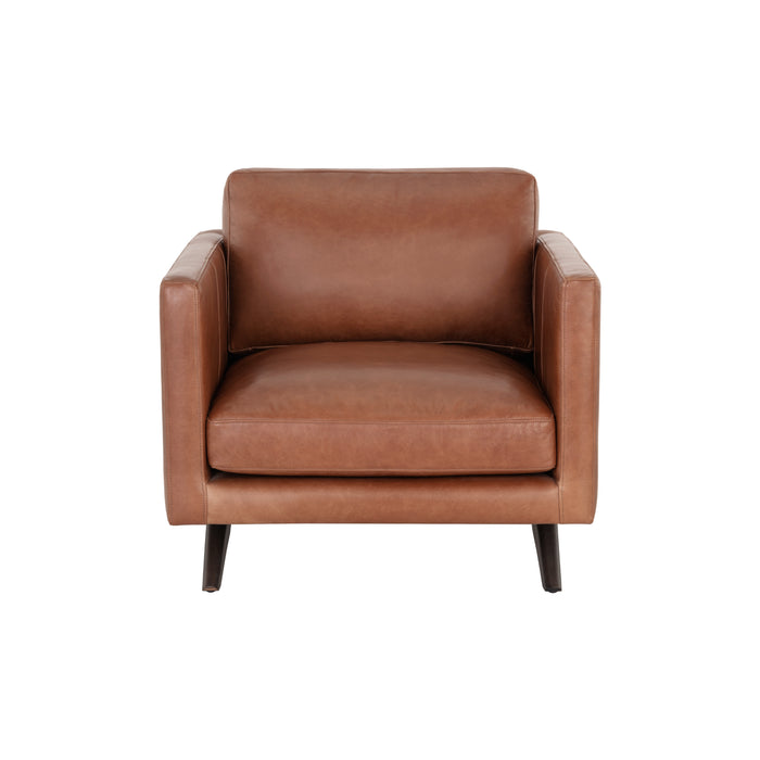 Sunpan Rogers Buffalo Leather Modern Armchair