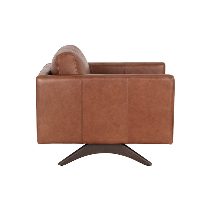 Sunpan Rogers Buffalo Leather Modern Armchair