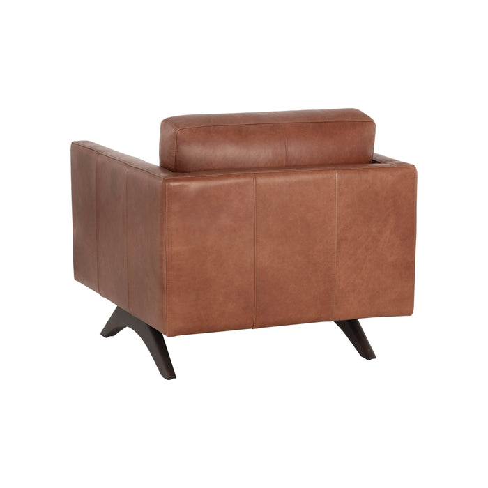 Sunpan Rogers Buffalo Leather Modern Armchair