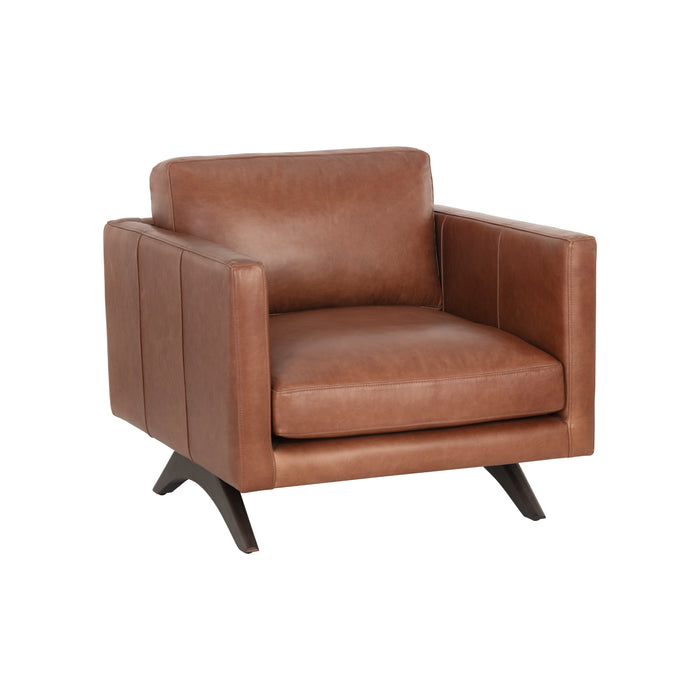 Sunpan Rogers Buffalo Leather Modern Armchair