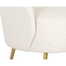 Sunpan Clea White Fabric Modern Lounge Chair