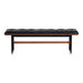 Sunpan Staten Black Tufted Faux Leather Bench 