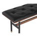 Sunpan Staten Black Tufted Faux Leather Bench 