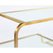 Sunpan Silvia Clear Tempered Glass Shelves Console Table 